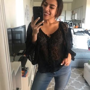 Tops - Black Lace Top Tops - Black Lace Top